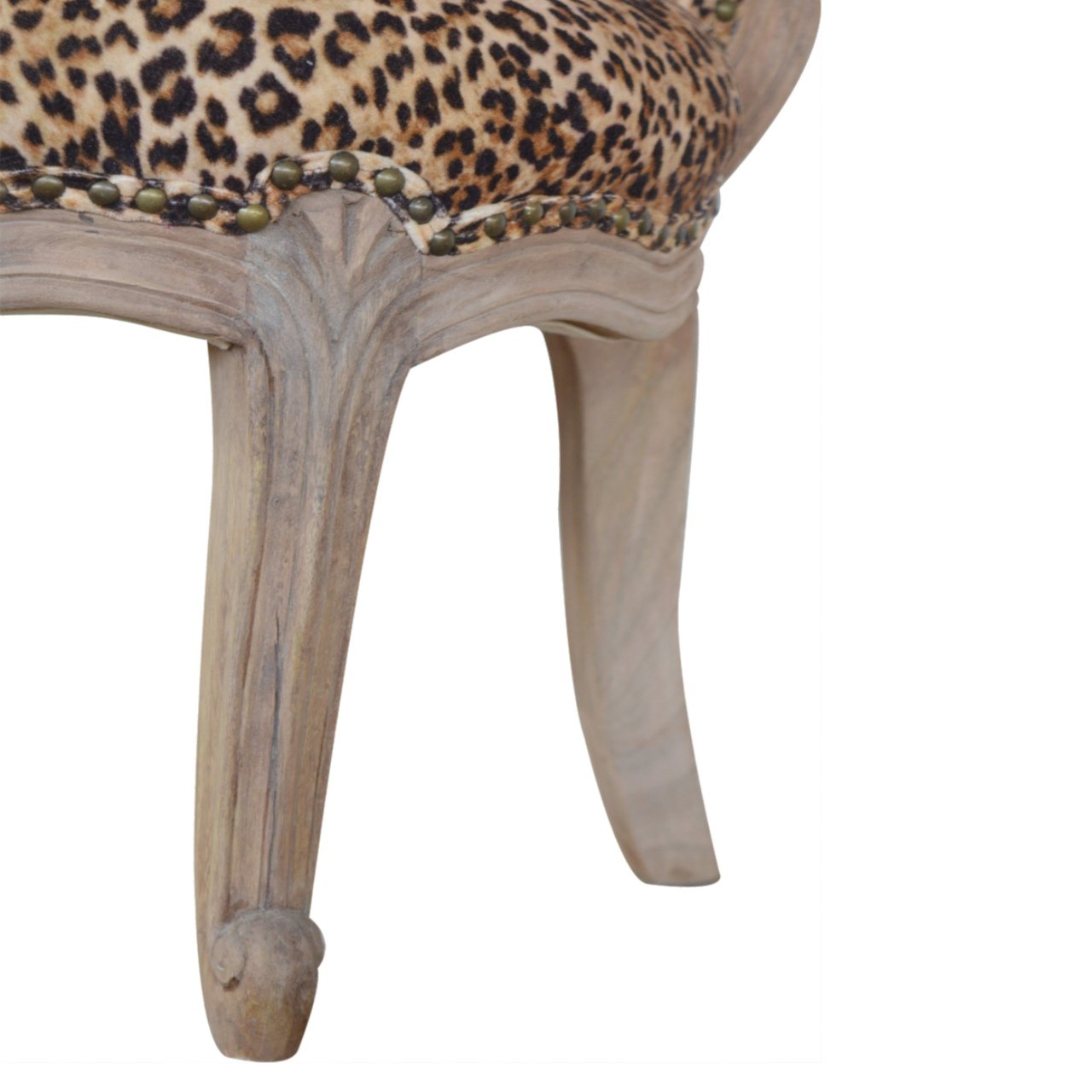 Leopard Print Studded Chair