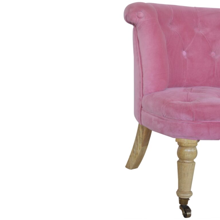 Pink Velvet Accent Chair