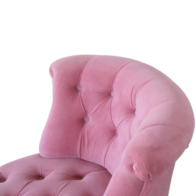 Pink Velvet Accent Chair