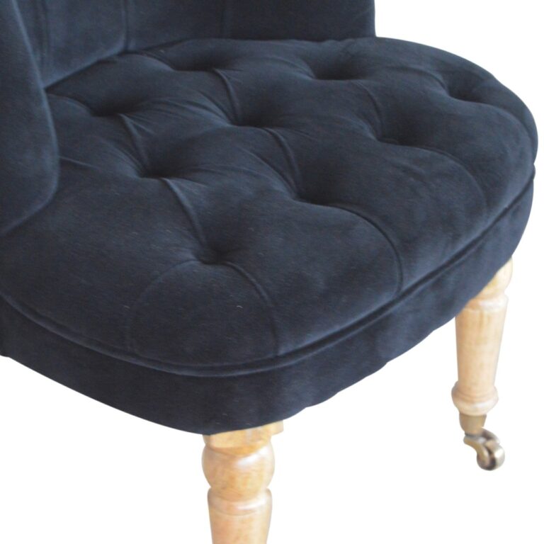 Black Velvet Accent Chair