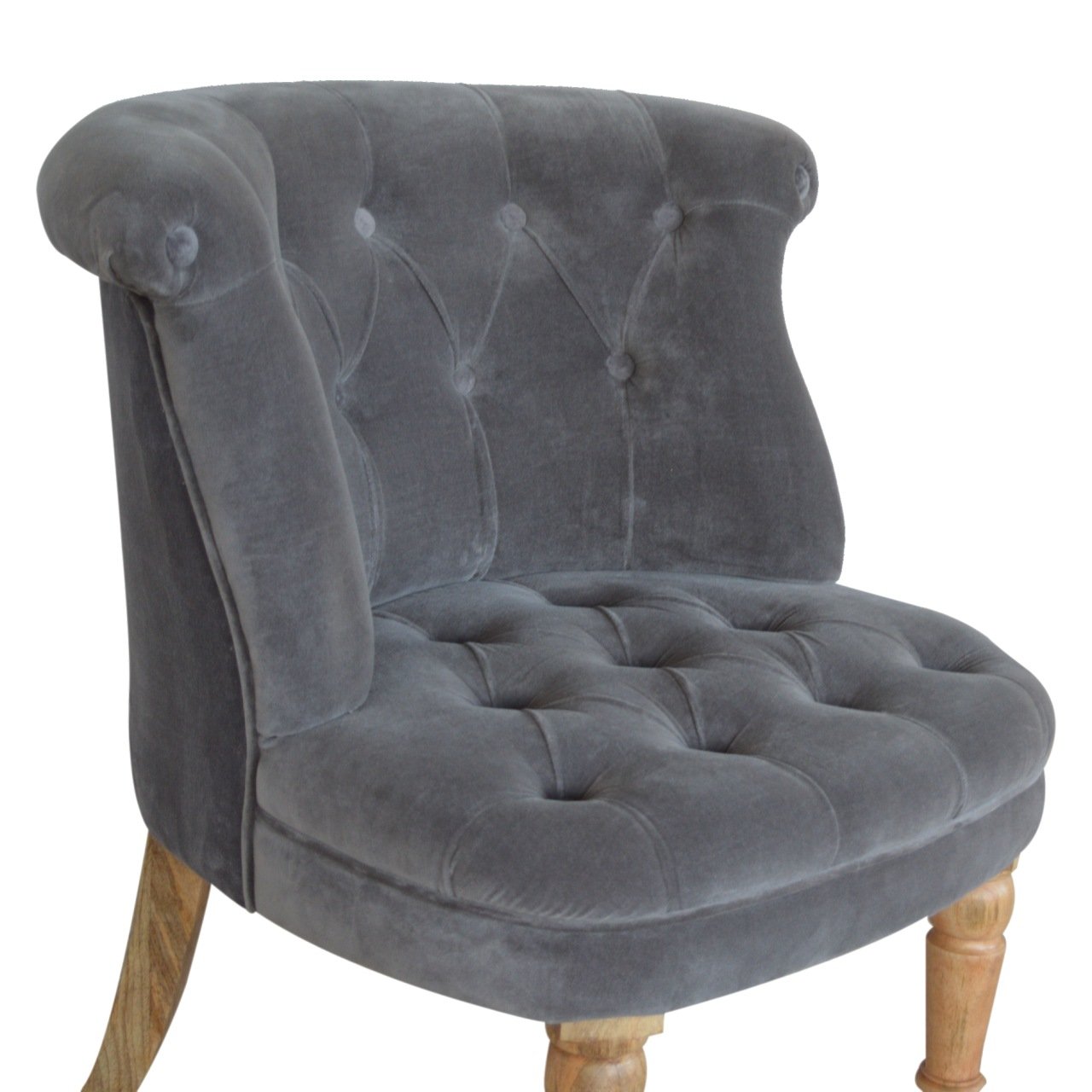 Grey Velvet Accent Chair